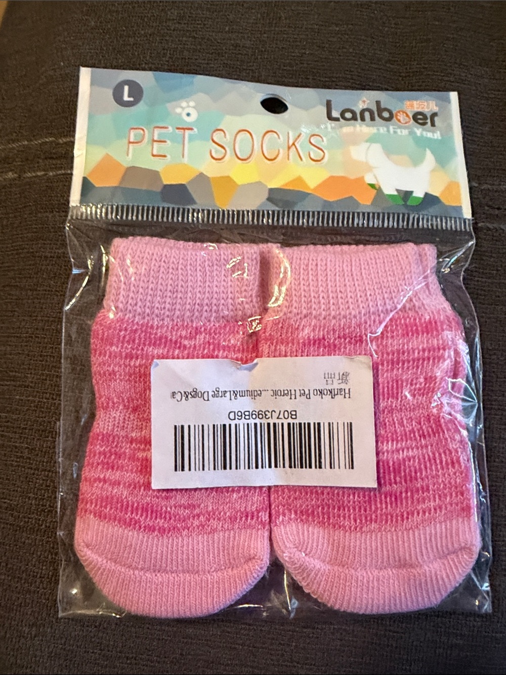 Pink Pet Socks - Large